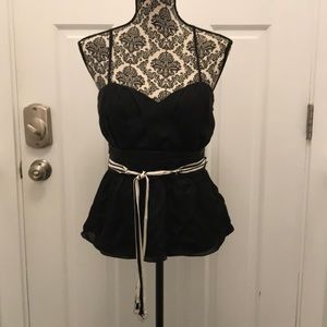 Black top with belt
